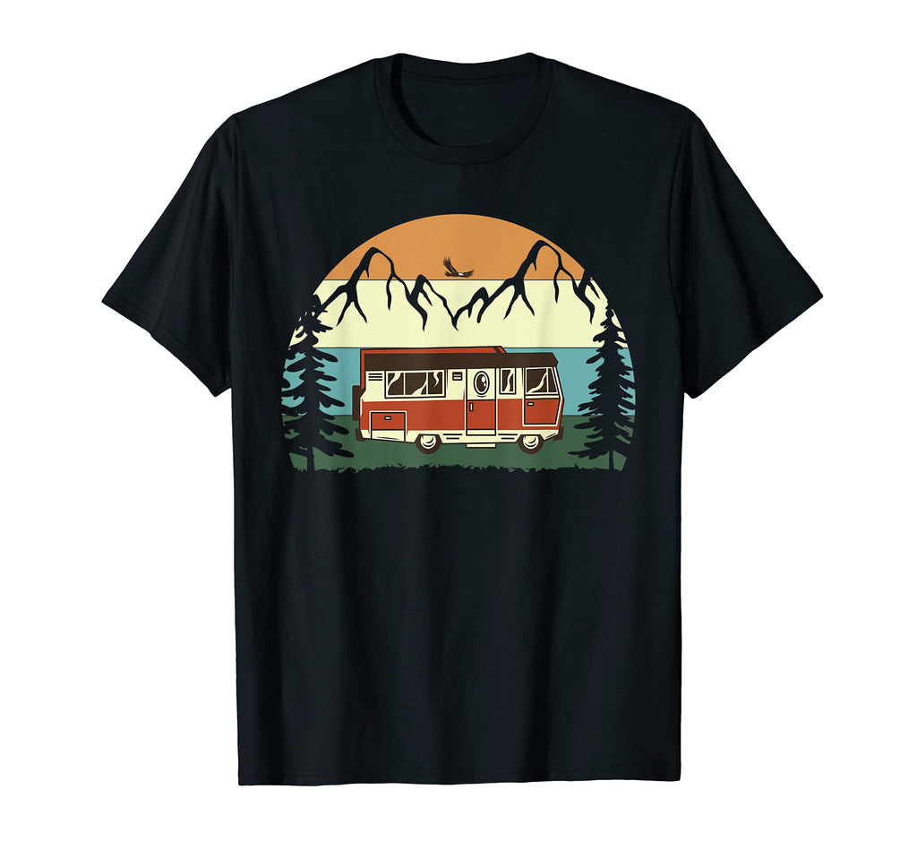 Camping Camper Van Sunset T-Shirt - Aesthetic Graphic Unisex - T-Shirt, Sweatshirt, Hoodie