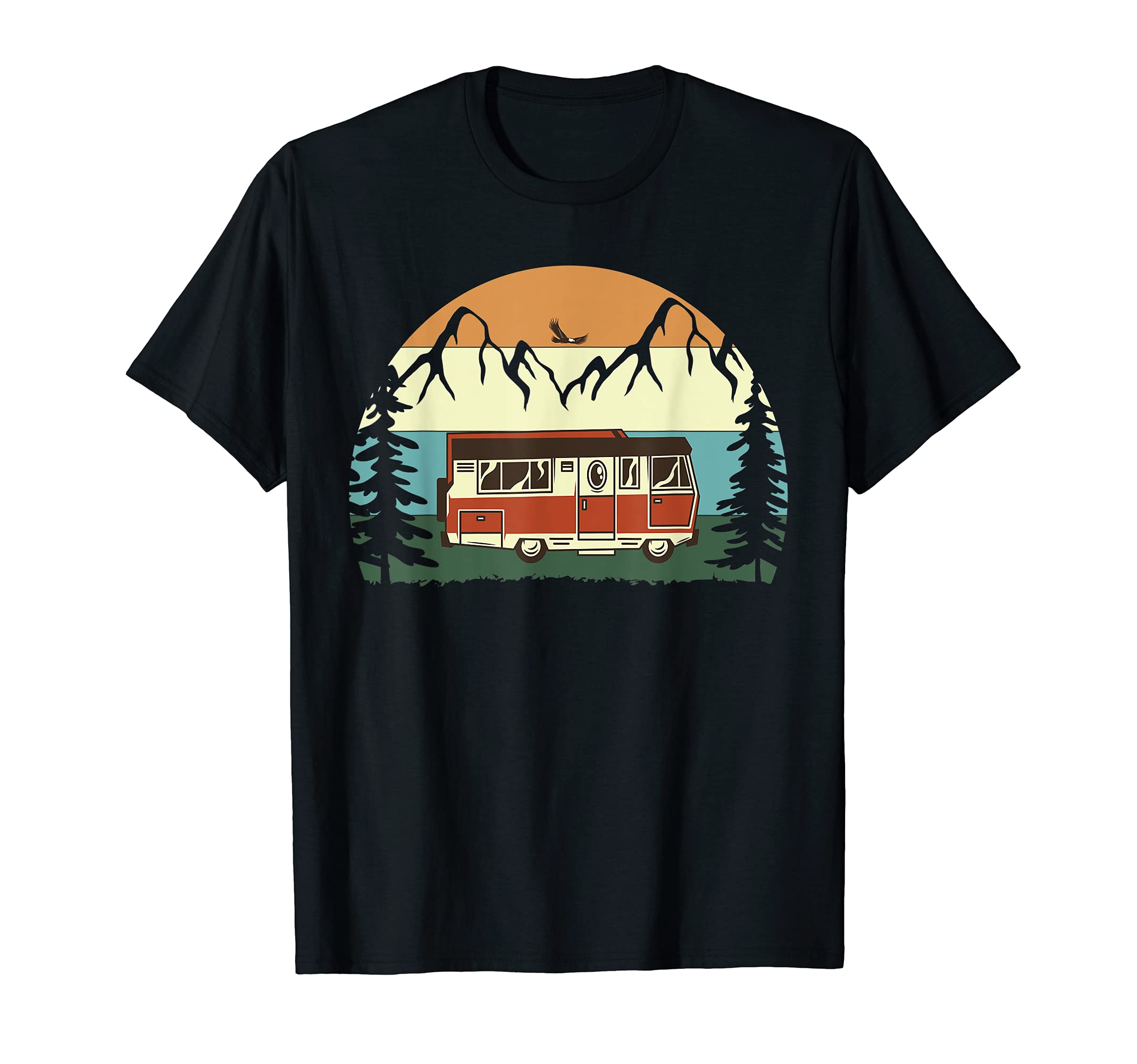 Camping Camper Van Sunset T-Shirt - Aesthetic Graphic Unisex - T-Shirt, Sweatshirt, Hoodie