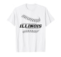 Illinois Baseball State Pride Team Sport T-Shirt - Custom Art Print Unisex - T-Shirt, Sweatshirt, Hoodie