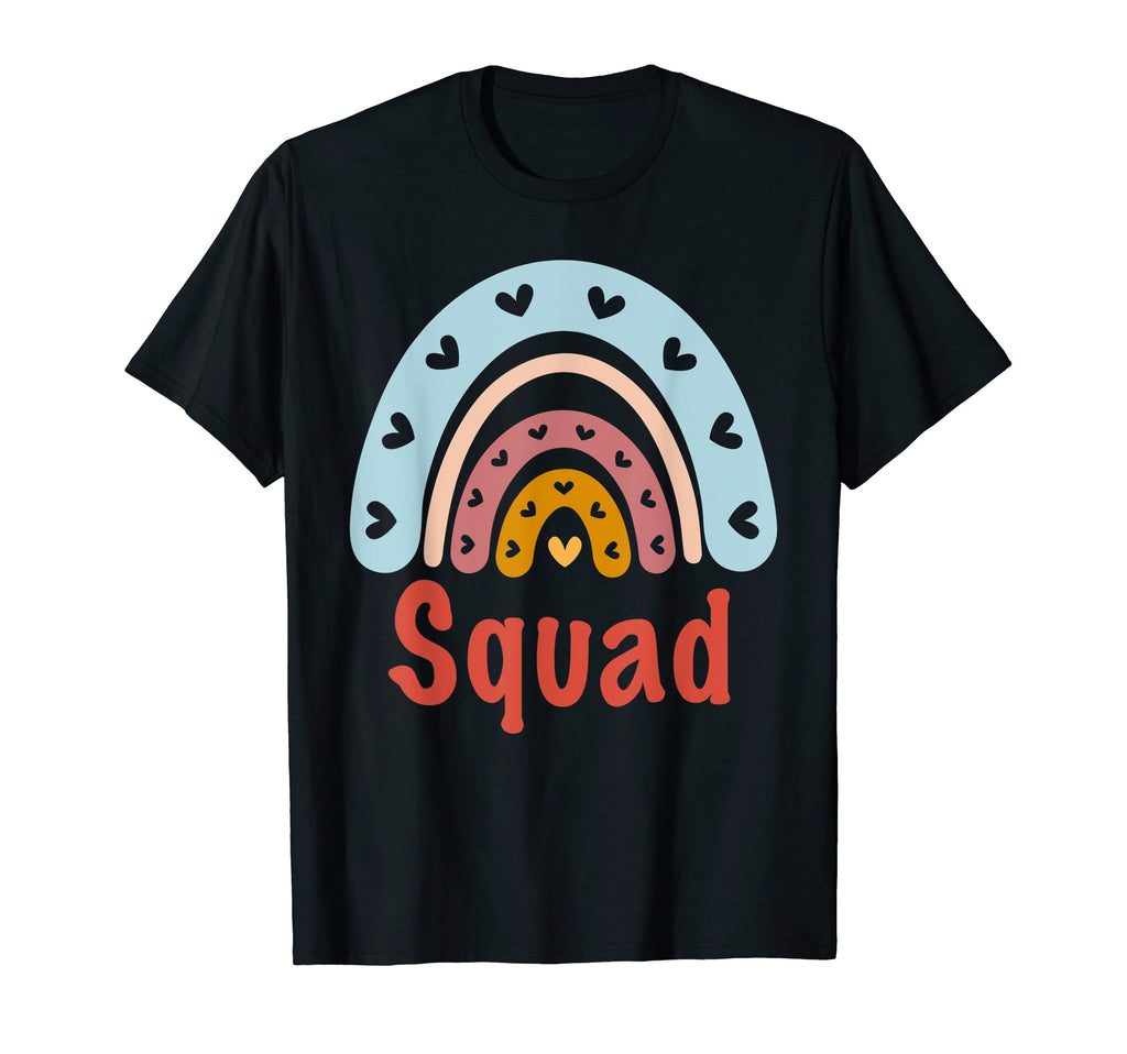 Squad Birthday Rainbow Boho Squad T-Shirt - Aesthetic Graphic for Adults - T-Shirt, Sweatshirt, Hoodie