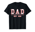 Dad Est 2016 Funny Sports Year T-Shirt - Fun Novelty Design for Adults - T-Shirt, Sweatshirt, Hoodie