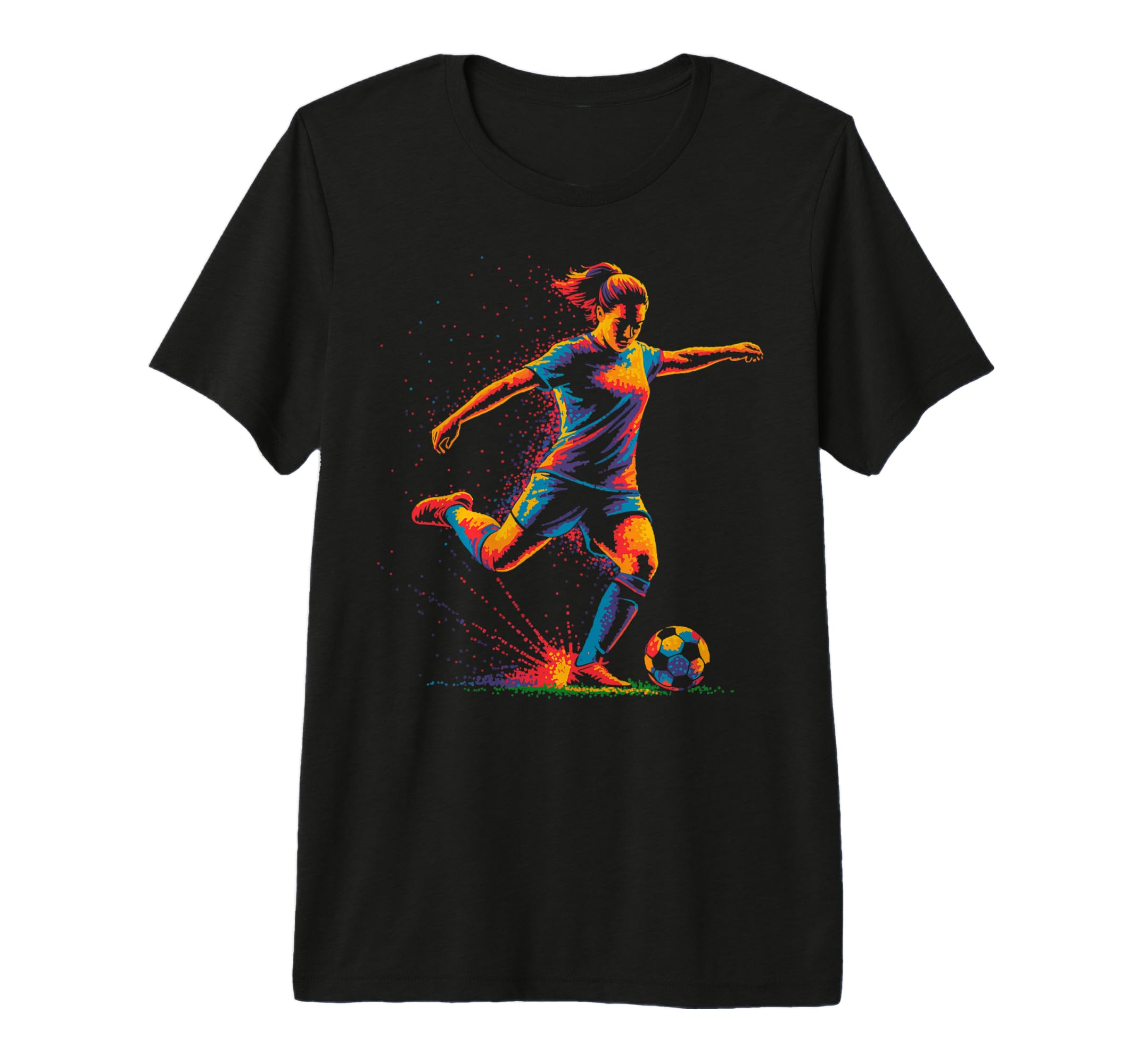 Colorful Funny Soccer Fan Dad Mom Game T-Shirt - Trendy Graphic for Adults - T-Shirt, Sweatshirt, Hoodie