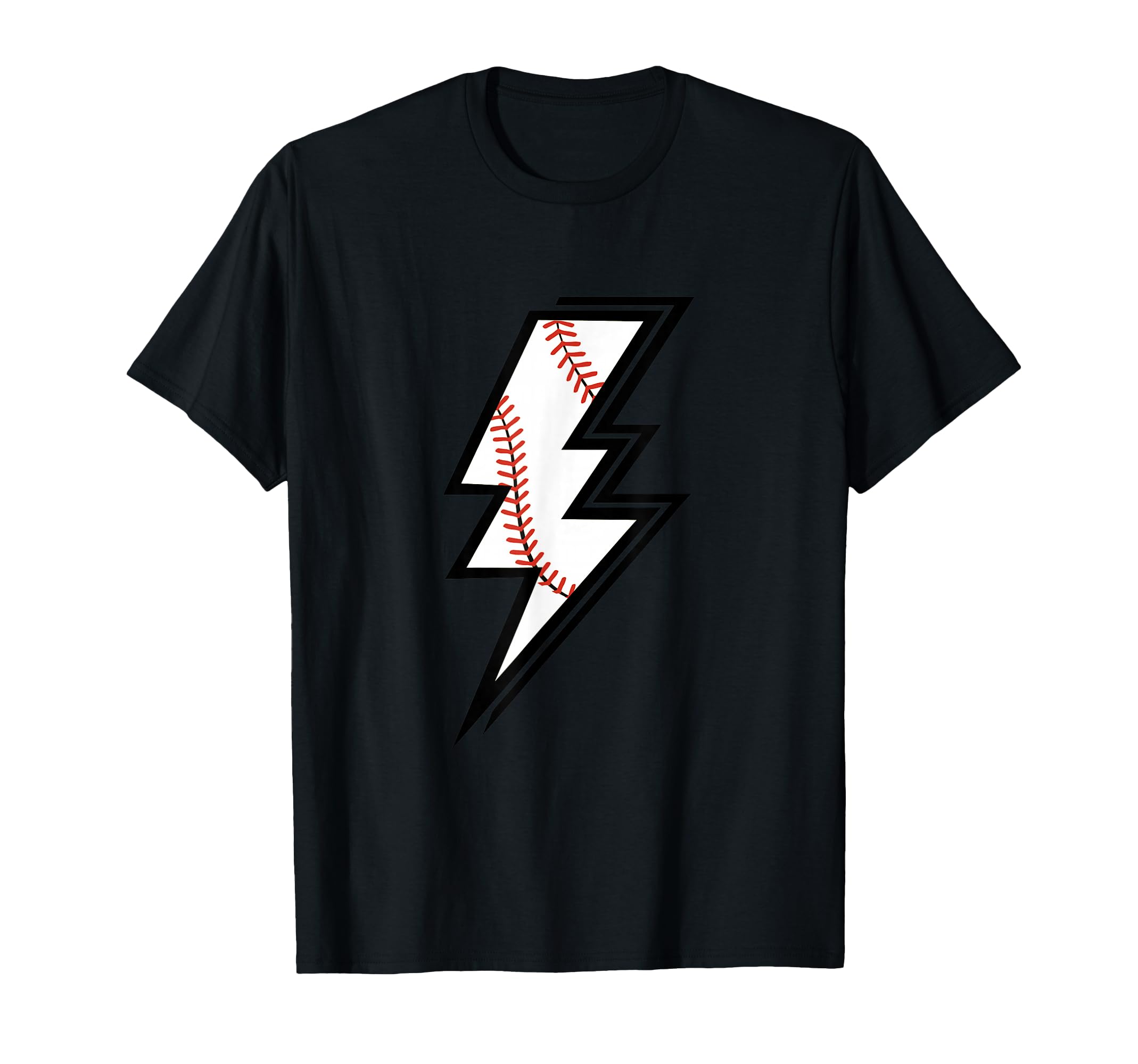 Baseball Lightning Bolt Baseball Mom T-Shirt - Graphic Print for Adults - T-Shirt, Sweatshirt, Hoodie