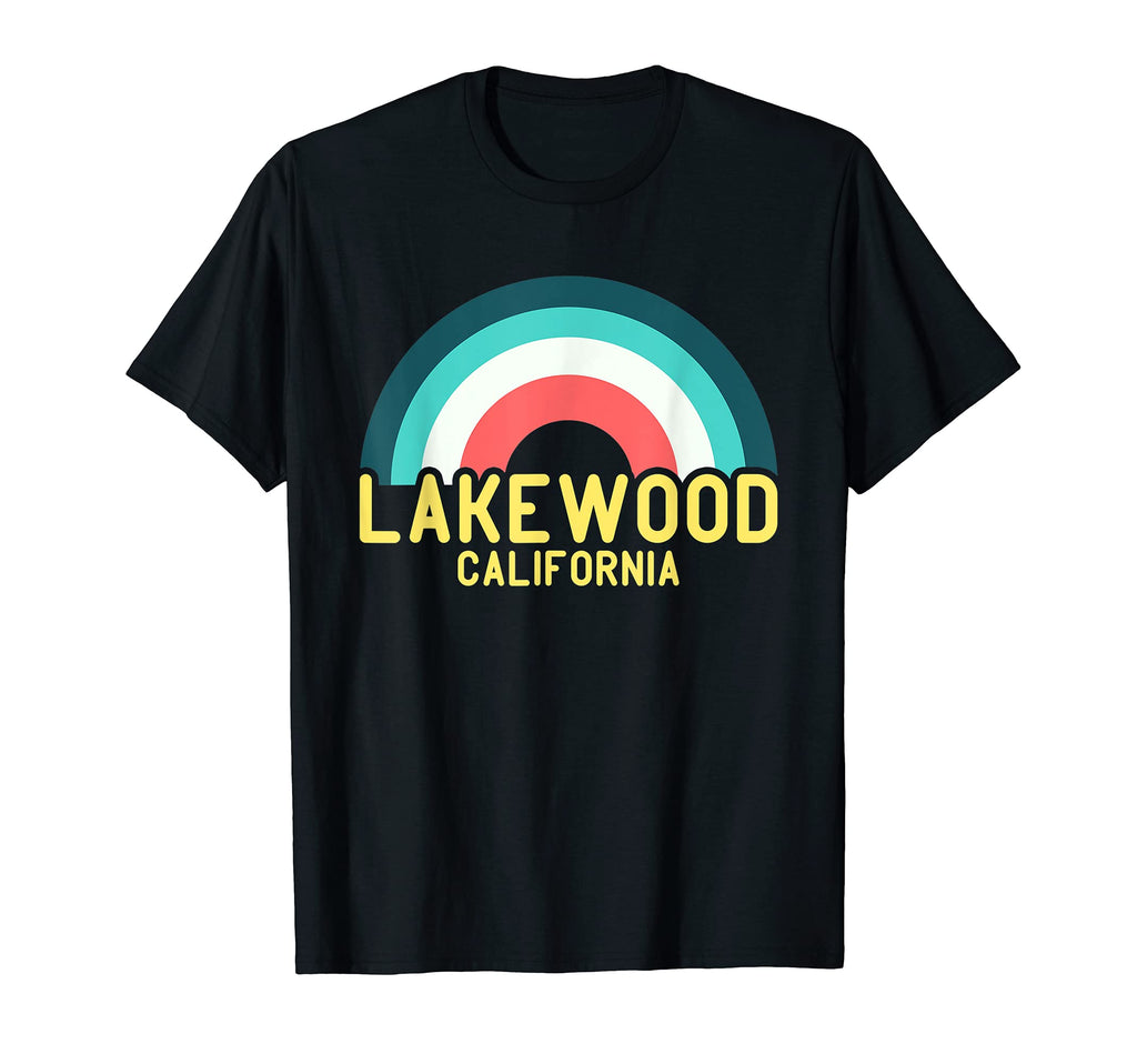 Lakewood California Rainbow T-Shirt - Fun Novelty Design for Adults - T-Shirt, Sweatshirt, Hoodie