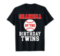 Grandma Birthday Twins Baseball Theme T-Shirt - Minimalist Print Men Women - T-Shirt, Sweatshirt, Hoodie