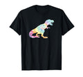 T Rex Dinosaur Hawaiian Floral T-Shirt - Custom Art Print Men Women - T-Shirt, Sweatshirt, Hoodie