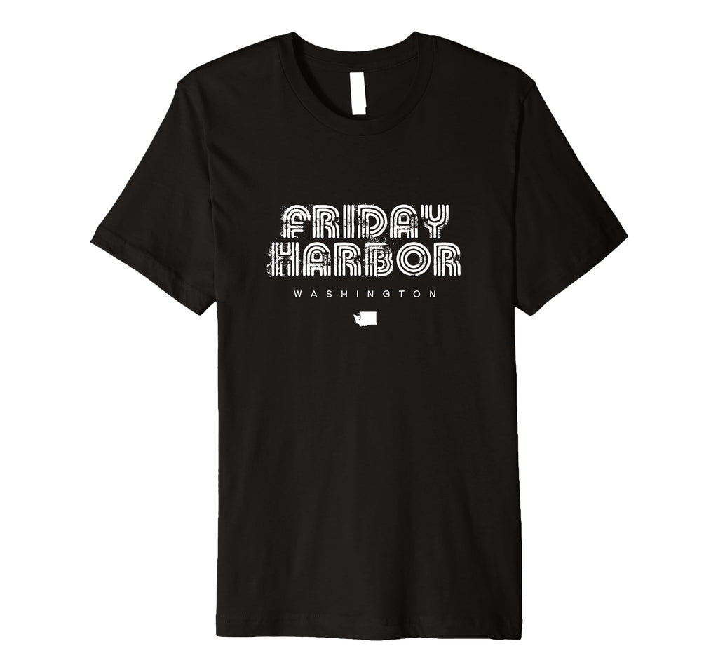 Friday Harbor Washington Wa 70S 80S T-Shirt - Fun Novelty Design Men Women - T-Shirt, Sweatshirt, Hoodie