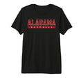 Alabama Baseball Red Text Tri Blend T-Shirt - Custom Art Print Unisex - T-Shirt, Sweatshirt, Hoodie