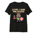Level 1 Dad Unlocked Gamer Fathers T-Shirt - Fun Novelty Design for Adults - T-Shirt, Sweatshirt, Hoodie