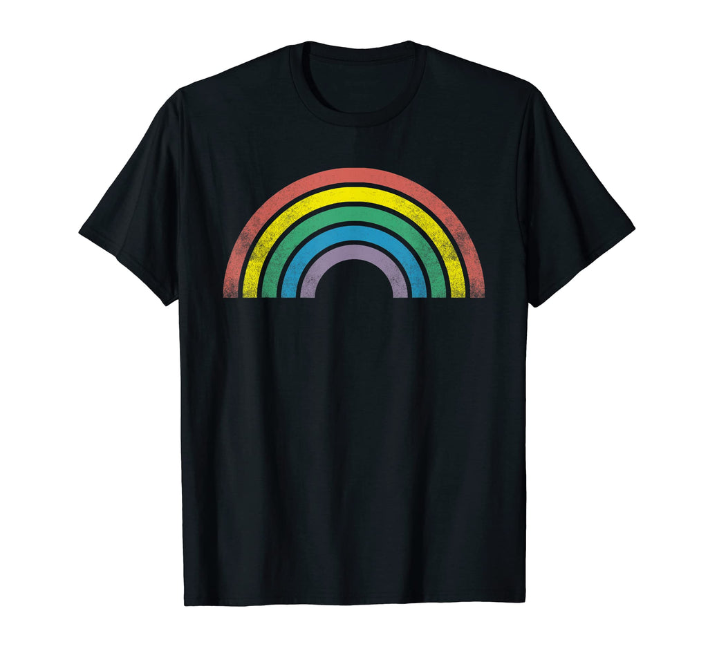 Rainbow 70S 80S T-Shirt - Fun Novelty Design for Adults - T-Shirt, Sweatshirt, Hoodie