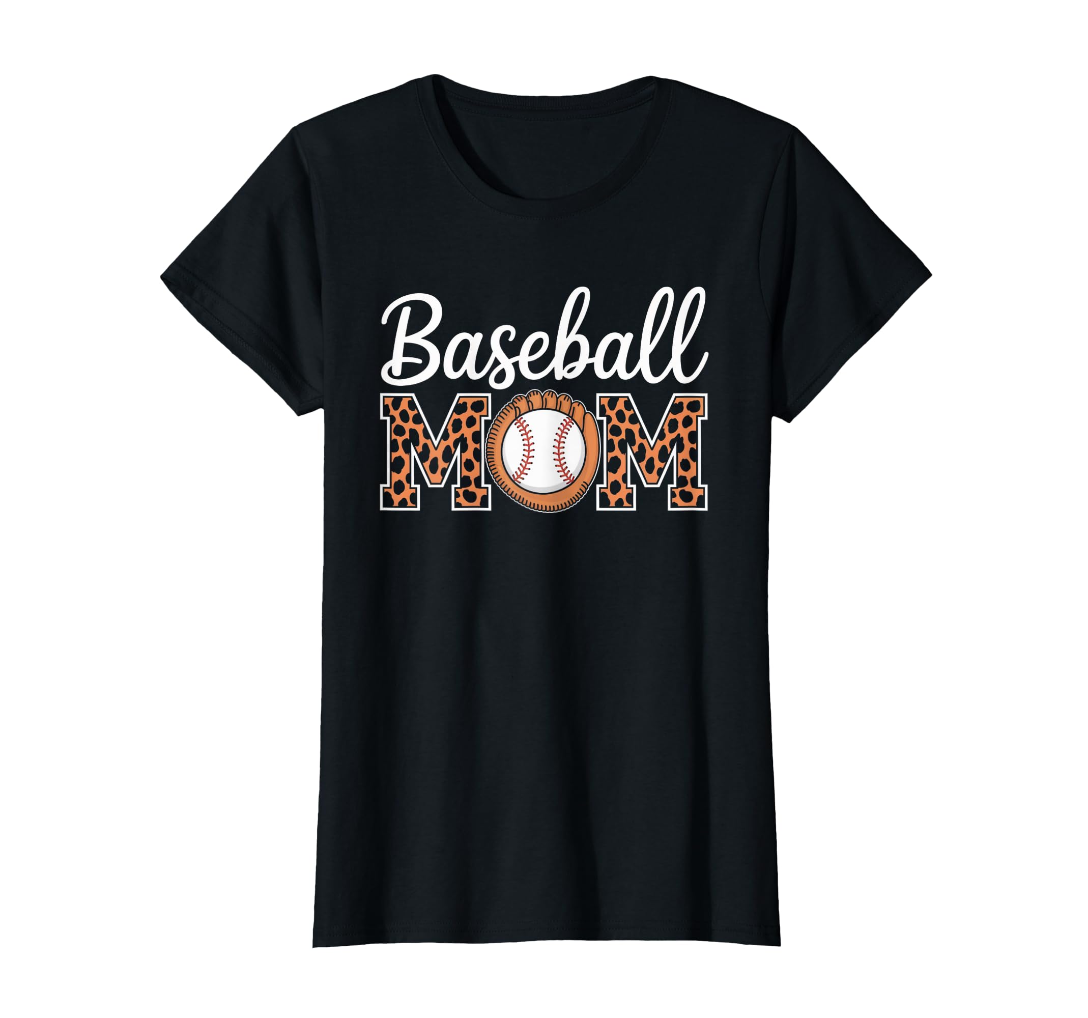 Baseball Mom Leopard Game Mothers Day T-Shirt - Trendy Graphic for Adults - T-Shirt, Sweatshirt, Hoodie