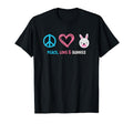 Bunny Peace Love And Bunnies T-Shirt - Graphic Print Men Women - T-Shirt, Sweatshirt, Hoodie