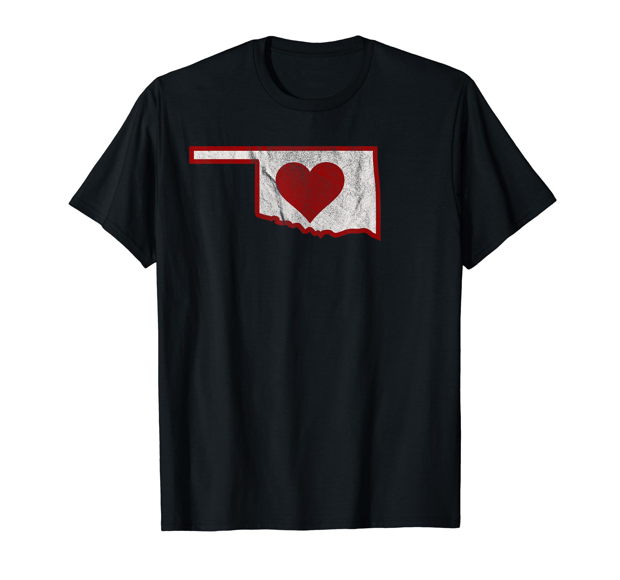 Heart Oklahoma Distressed Football T-Shirt - Minimalist Print for Adults - T-Shirt, Sweatshirt, Hoodie
