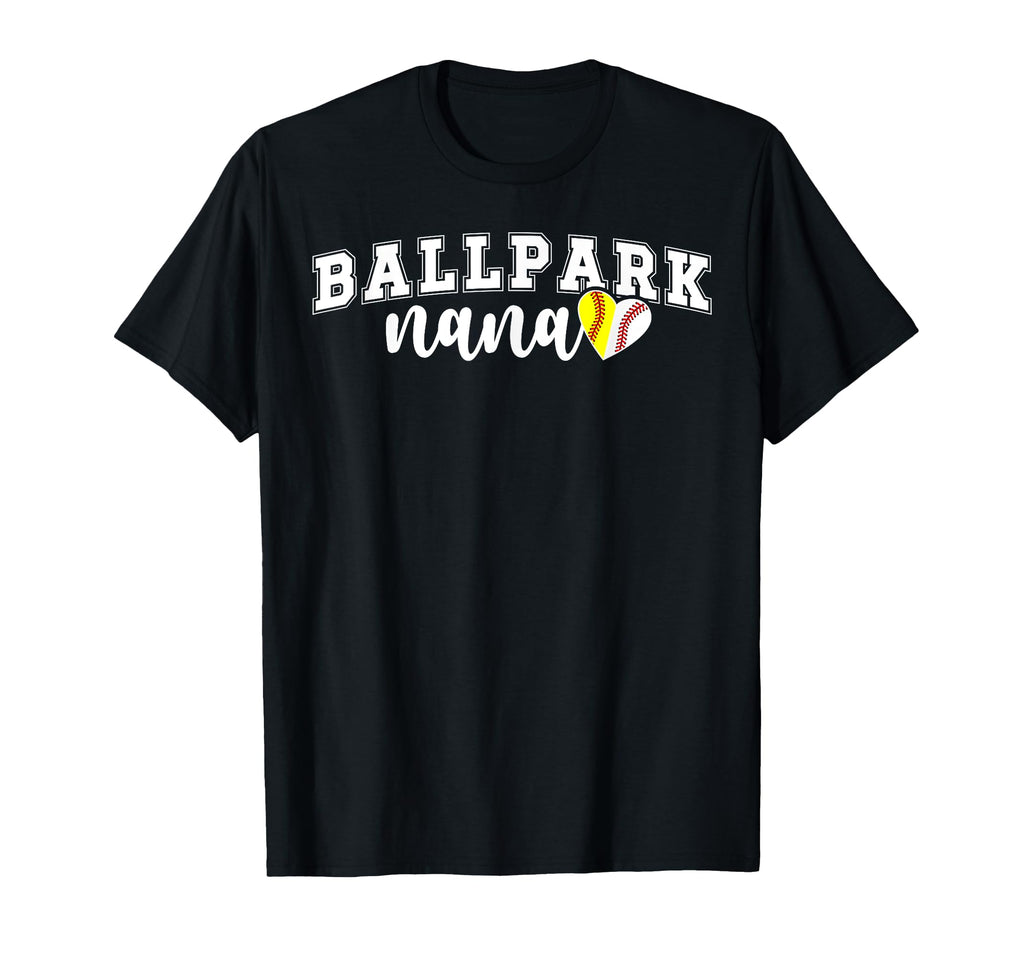 Ballpark Nana Grandma Softball Baseball T-Shirt - Aesthetic Graphic Unisex - T-Shirt, Sweatshirt, Hoodie