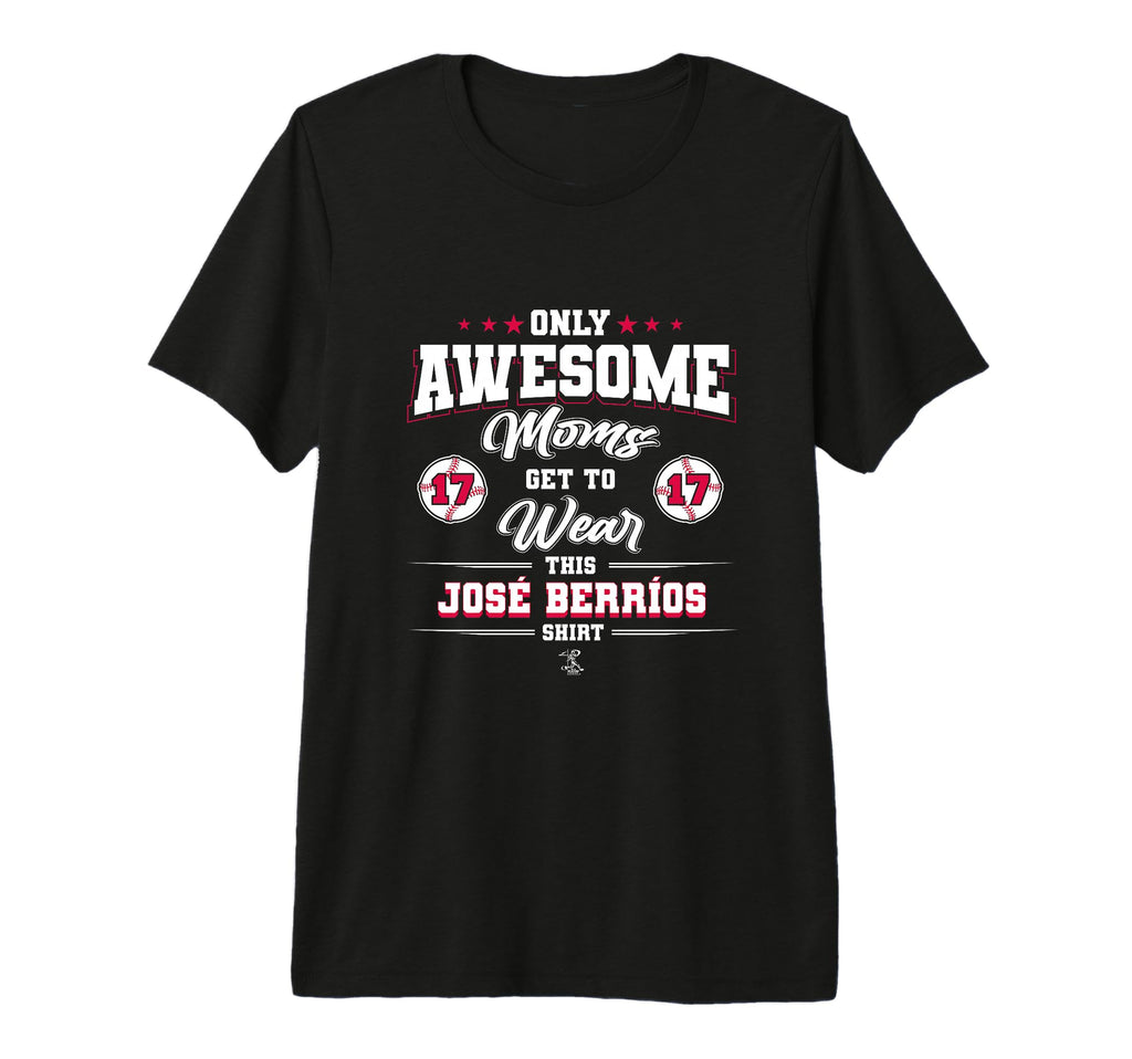 Jose Berrios Awesome Moms Tri Blend T-Shirt - Trendy Graphic for Adults - T-Shirt, Sweatshirt, Hoodie