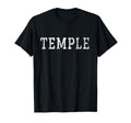 Temple White Text T-Shirt - Custom Art Print Men Women - T-Shirt, Sweatshirt, Hoodie