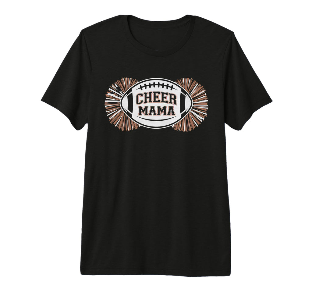 Cheer Mom Mother Bow Cheerleader Game T-Shirt - Minimalist Print Men Women - T-Shirt, Sweatshirt, Hoodie