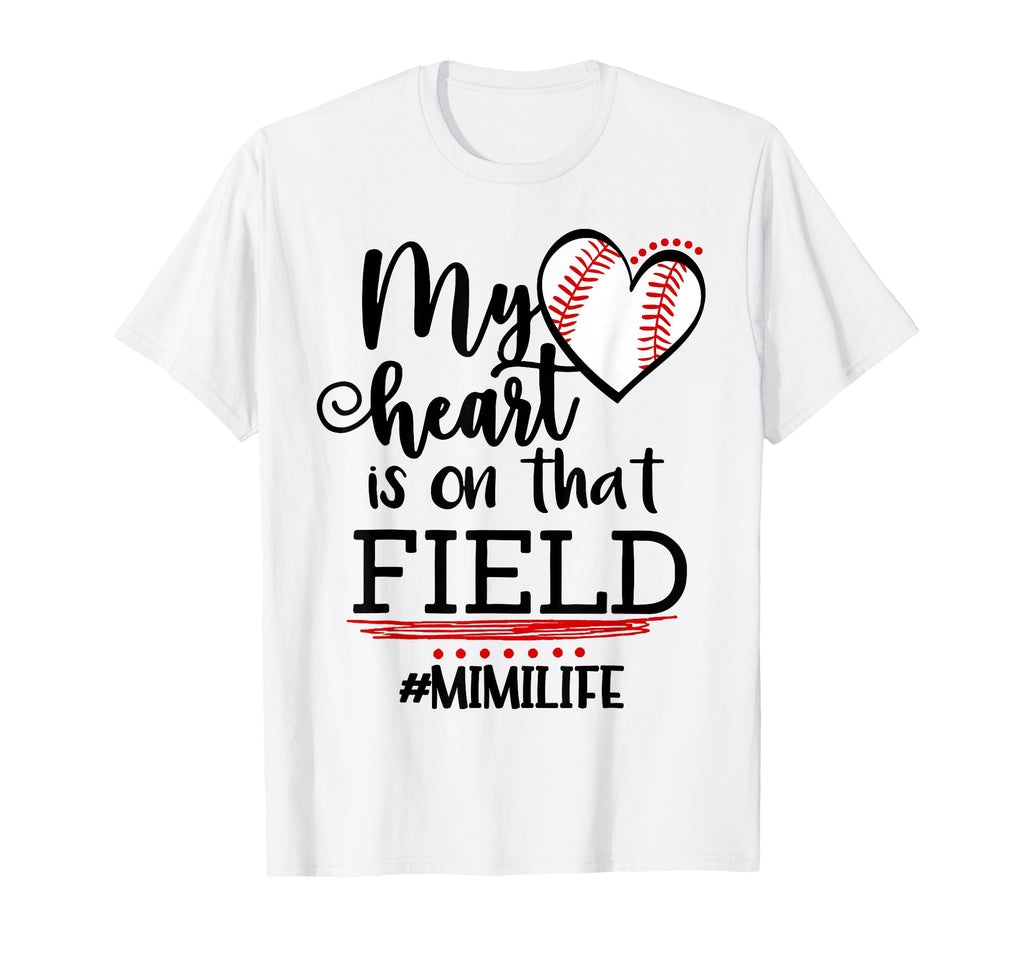 My Heart Is That Field Ballpark Mama T-Shirt - Trendy Graphic for Adults - T-Shirt, Sweatshirt, Hoodie
