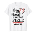 My Heart Is That Field Ballpark Mama T-Shirt - Trendy Graphic for Adults - T-Shirt, Sweatshirt, Hoodie