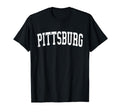 Pittsburg Ks Distressed White Varsity T-Shirt - Graphic Print Unisex - T-Shirt, Sweatshirt, Hoodie