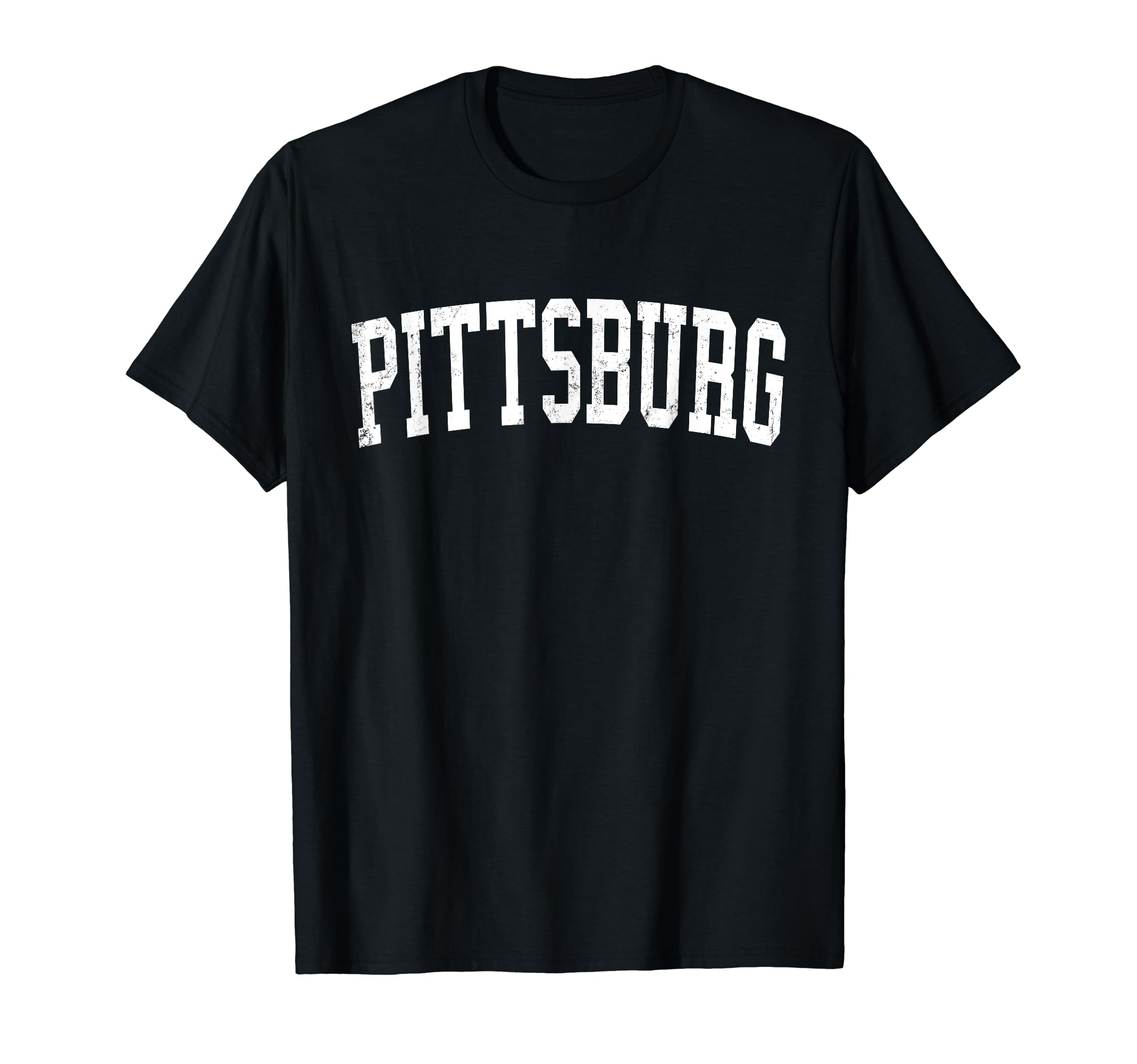 Pittsburg Ks Distressed White Varsity T-Shirt - Graphic Print Unisex - T-Shirt, Sweatshirt, Hoodie