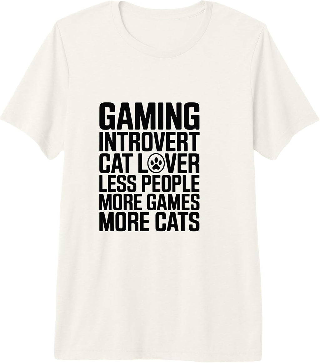 Retro Sunset Gaming Introvert Cat Gamer - Adult & Kids T-Shirts, Sweatshirts & Hoodies apparel design preview 1