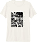Retro Sunset Gaming Introvert Cat Gamer - Adult & Kids T-Shirts, Sweatshirts & Hoodies apparel design preview 1