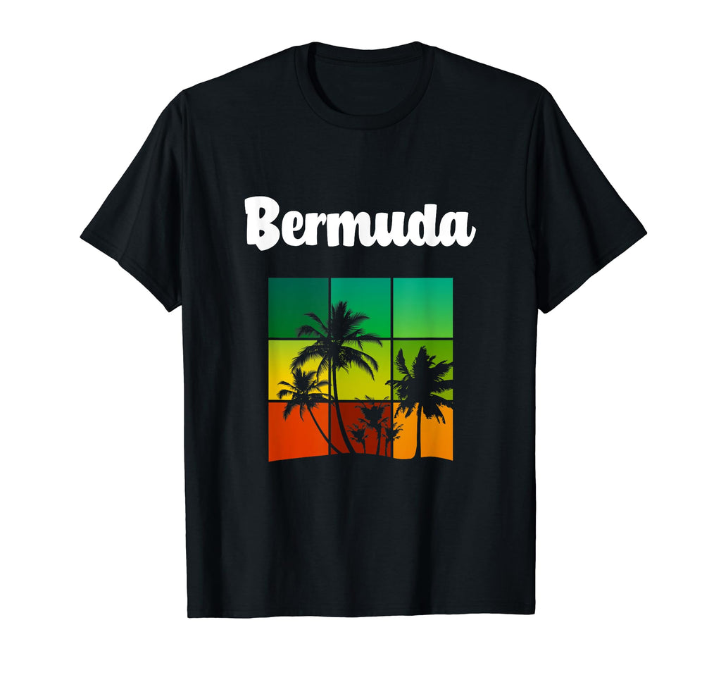 Bermuda Souvenir Palm Trees Sunset T-Shirt - Novelty Apparel Men Women - T-Shirt, Sweatshirt, Hoodie