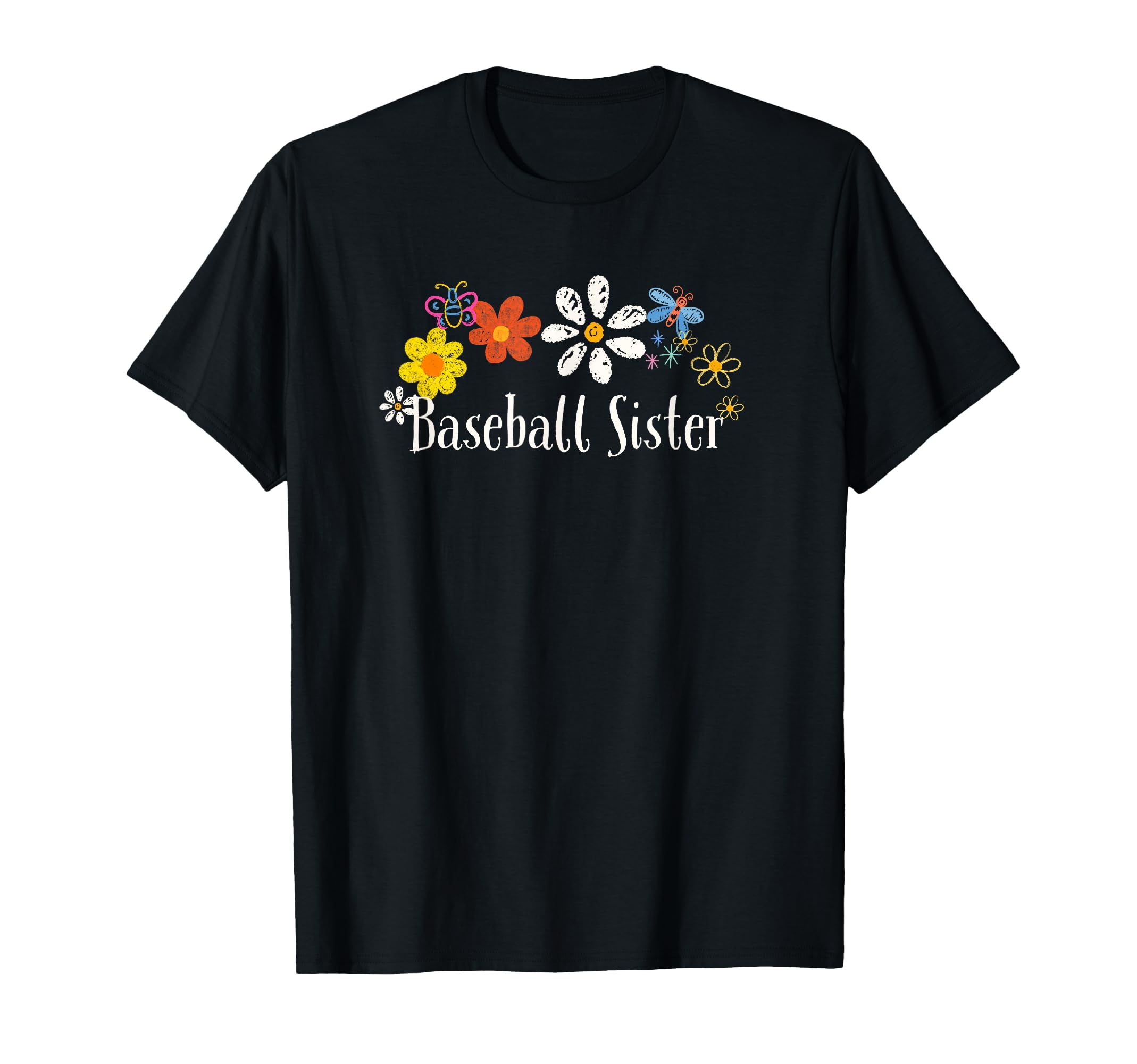Floral Baseball Sister Flowers T-Shirt - Casual Everyday Wear Unisex - T-Shirt, Sweatshirt, Hoodie