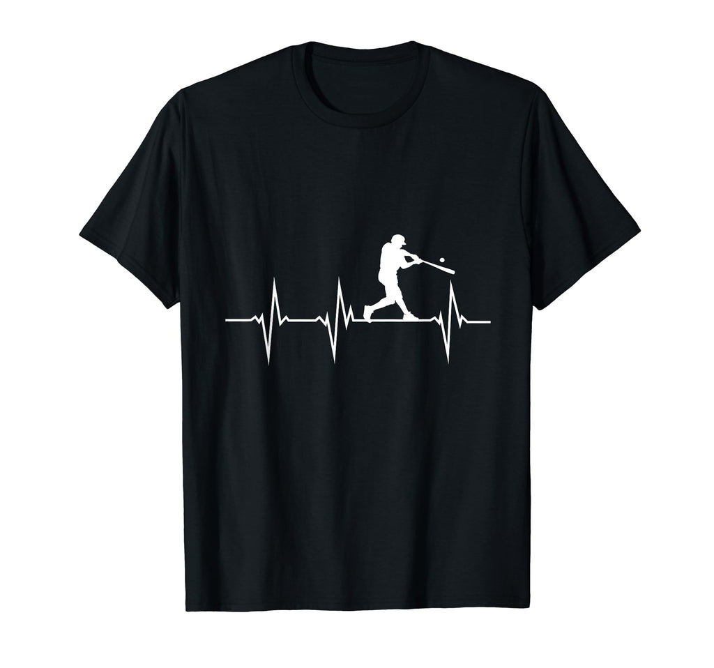 Funny Heartbeat Baseball Player Sports T-Shirt - Novelty Apparel for Adults - T-Shirt, Sweatshirt, Hoodie