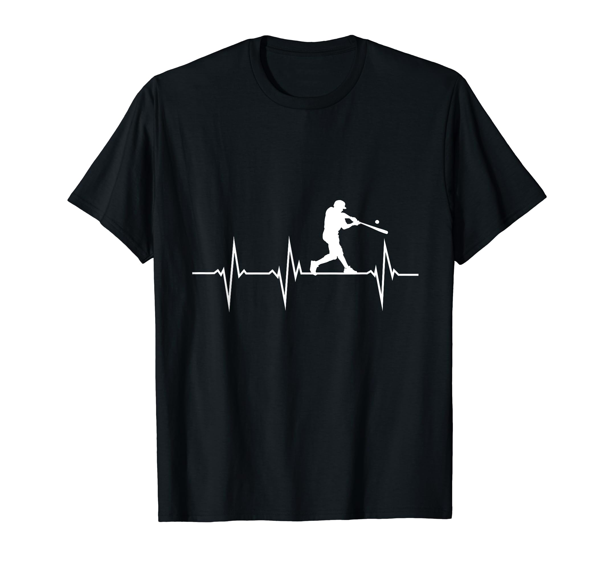 Funny Heartbeat Baseball Player Sports T-Shirt - Novelty Apparel for Adults - T-Shirt, Sweatshirt, Hoodie
