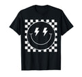 White Checkered Smile Face Smiling Face T-Shirt - Unique Graphic for Adults - T-Shirt, Sweatshirt, Hoodie