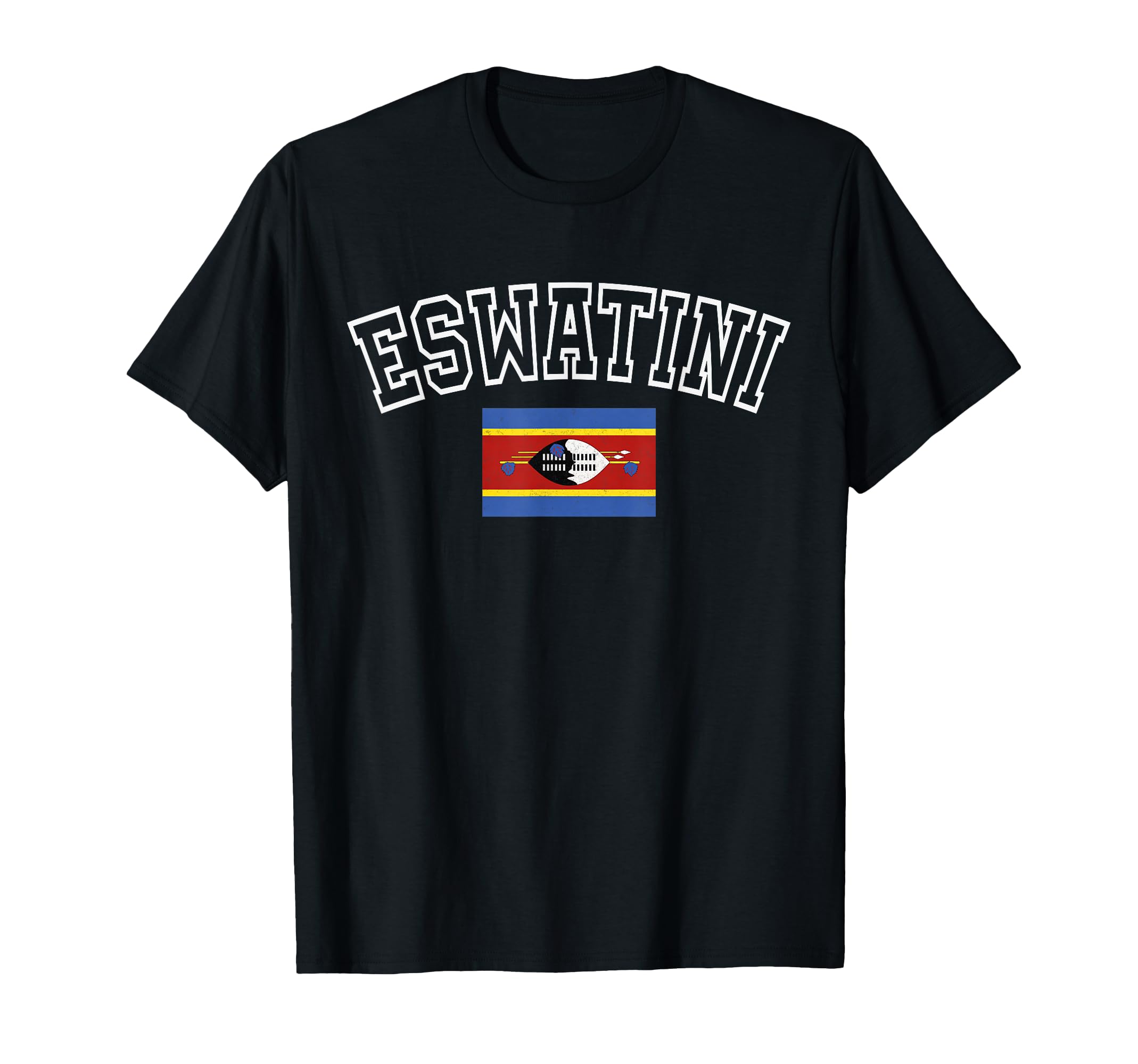Eswatini Flag Distressed Heritage T-Shirt - Casual Everyday Wear for Adults - T-Shirt, Sweatshirt, Hoodie