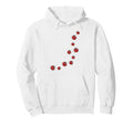 Whimsy Twee Ladybug Trail Heart Summer Hoodie - Minimalist Print for Adults - T-Shirt, Sweatshirt, Hoodie