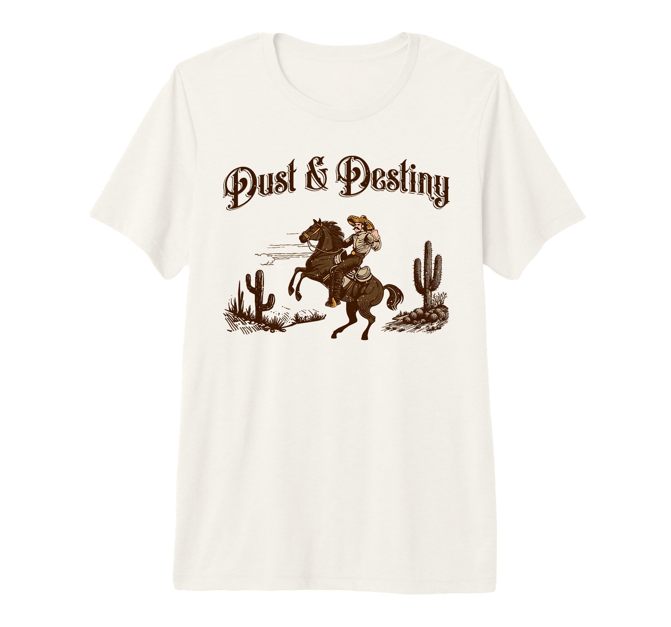 Distressed Grunge Wild Desert Cowboy T-Shirt - Custom Art Print Men Women - T-Shirt, Sweatshirt, Hoodie