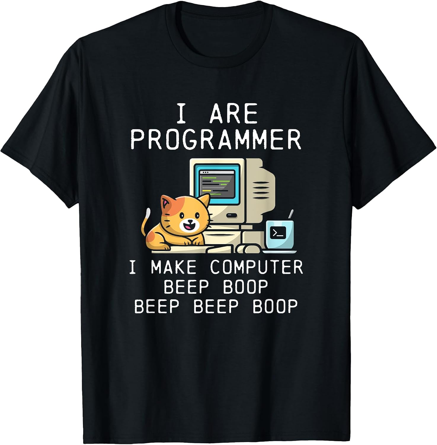 Funny Coder and Cat Owner - Adult & Kids T-Shirts, Sweatshirts & Hoodies apparel design preview 1