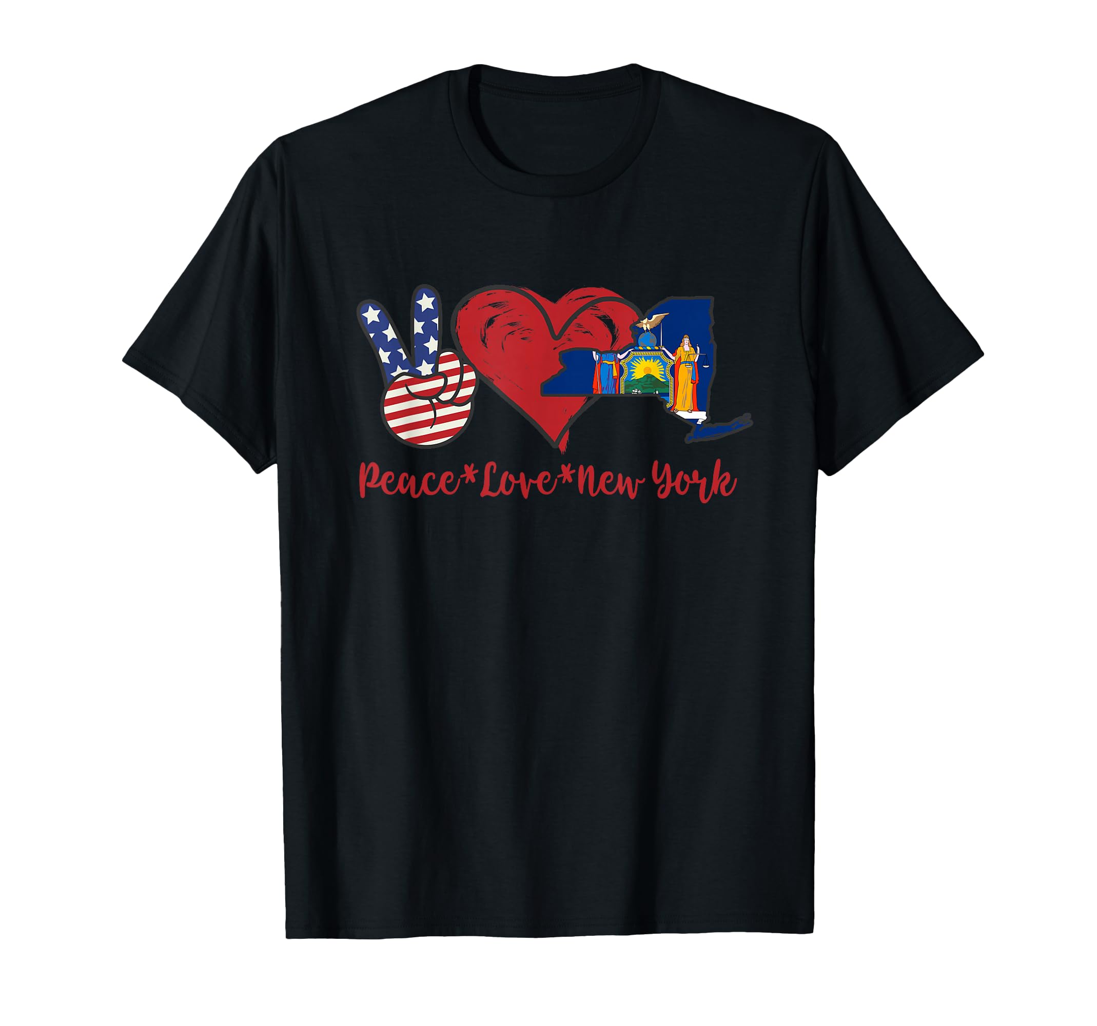 Peace Love New York T-Shirt - Unique Graphic Unisex - T-Shirt, Sweatshirt, Hoodie