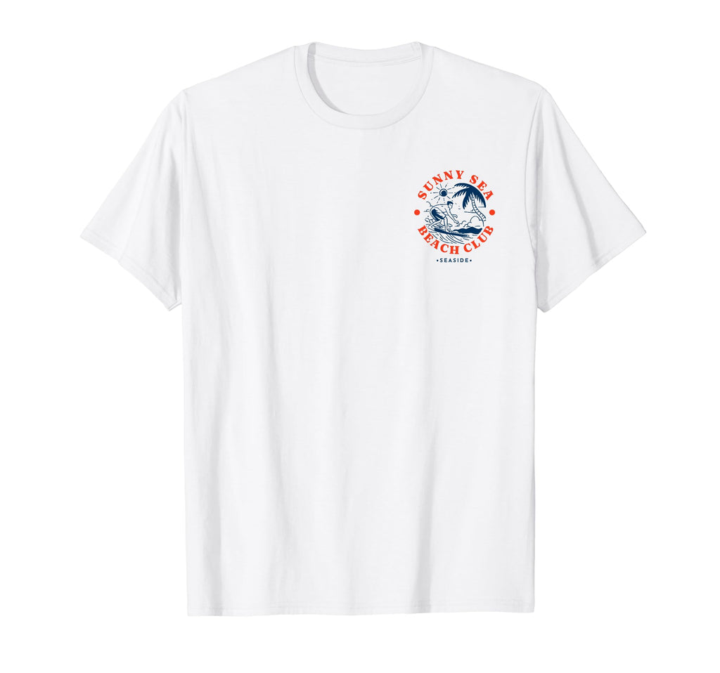 Sunny Sea Beach Club Gift Surfers T-Shirt - Graphic Print for Adults - T-Shirt, Sweatshirt, Hoodie