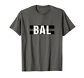 Bal Letters Baltimore Md Striped Bal T-Shirt - Fun Novelty Design Unisex - T-Shirt, Sweatshirt, Hoodie