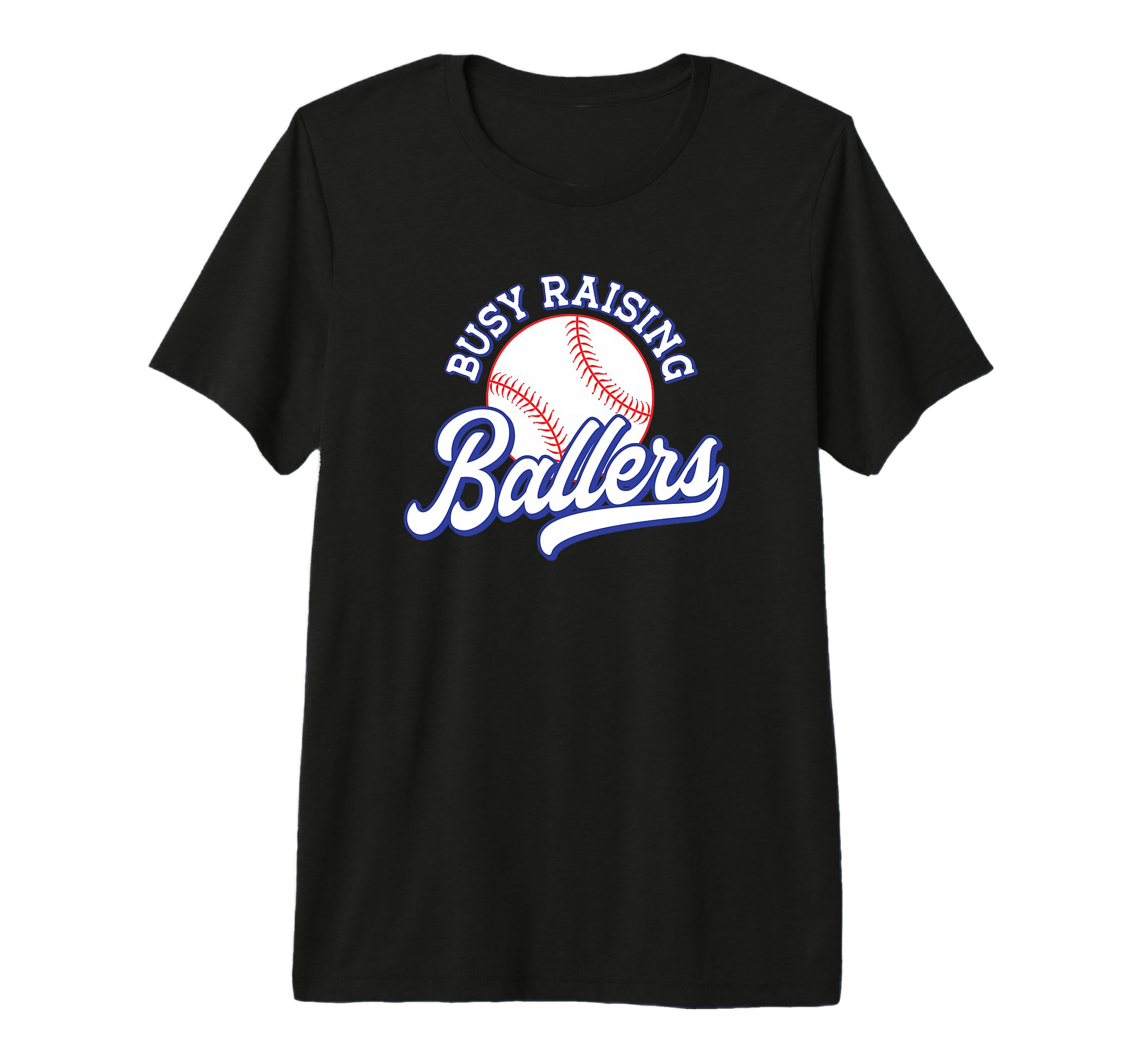 Busy Raising Ballers Baseball Mom T-Shirt - Minimalist Print for Adults - T-Shirt, Sweatshirt, Hoodie