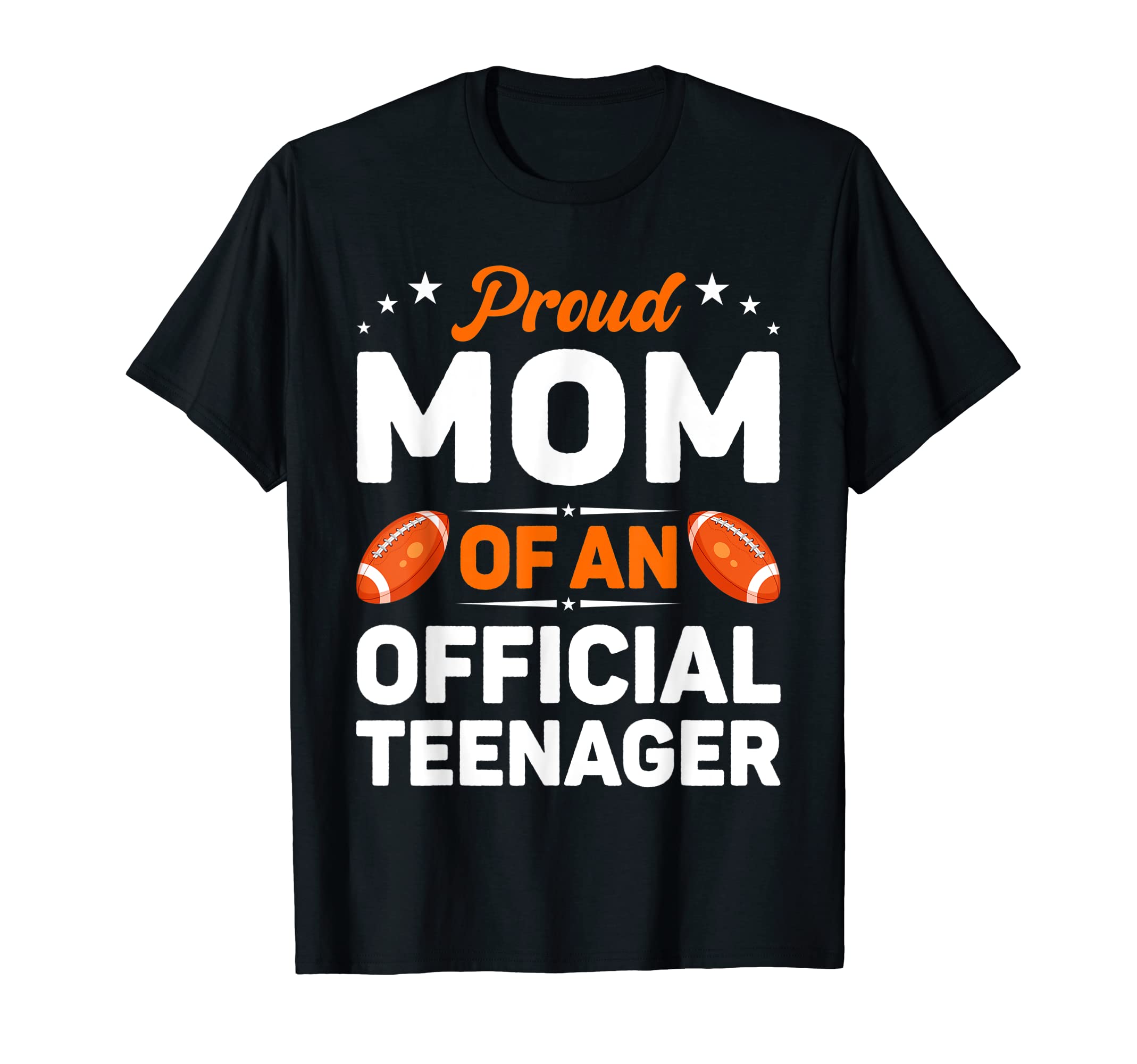 Proud Mom Teenager Baseball 13Th T-Shirt - Casual Everyday Wear for Adults - T-Shirt, Sweatshirt, Hoodie