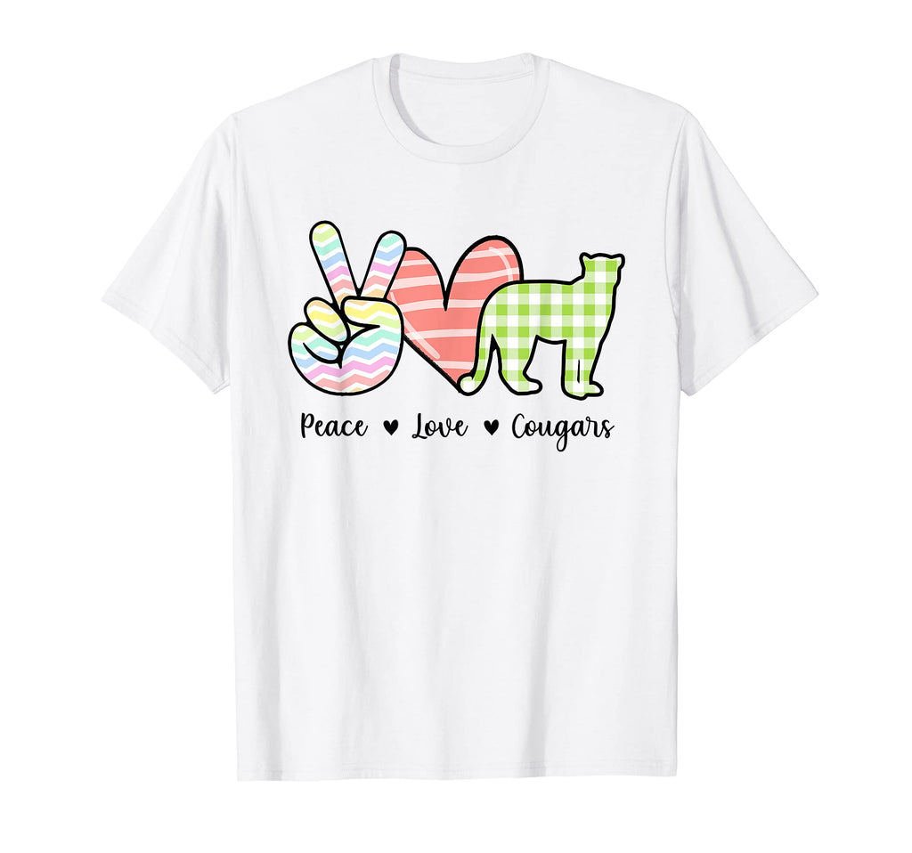 Peace Love Cougars Caro T-Shirt - Minimalist Print Unisex - T-Shirt, Sweatshirt, Hoodie