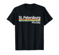 St Petersburg Florida Worn Stripes T-Shirt - Minimalist Print for Adults - T-Shirt, Sweatshirt, Hoodie
