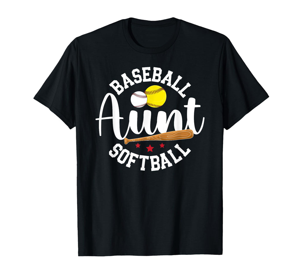 Baseball Softball Aunt Softball T-Shirt - Custom Art Print Men Women - T-Shirt, Sweatshirt, Hoodie