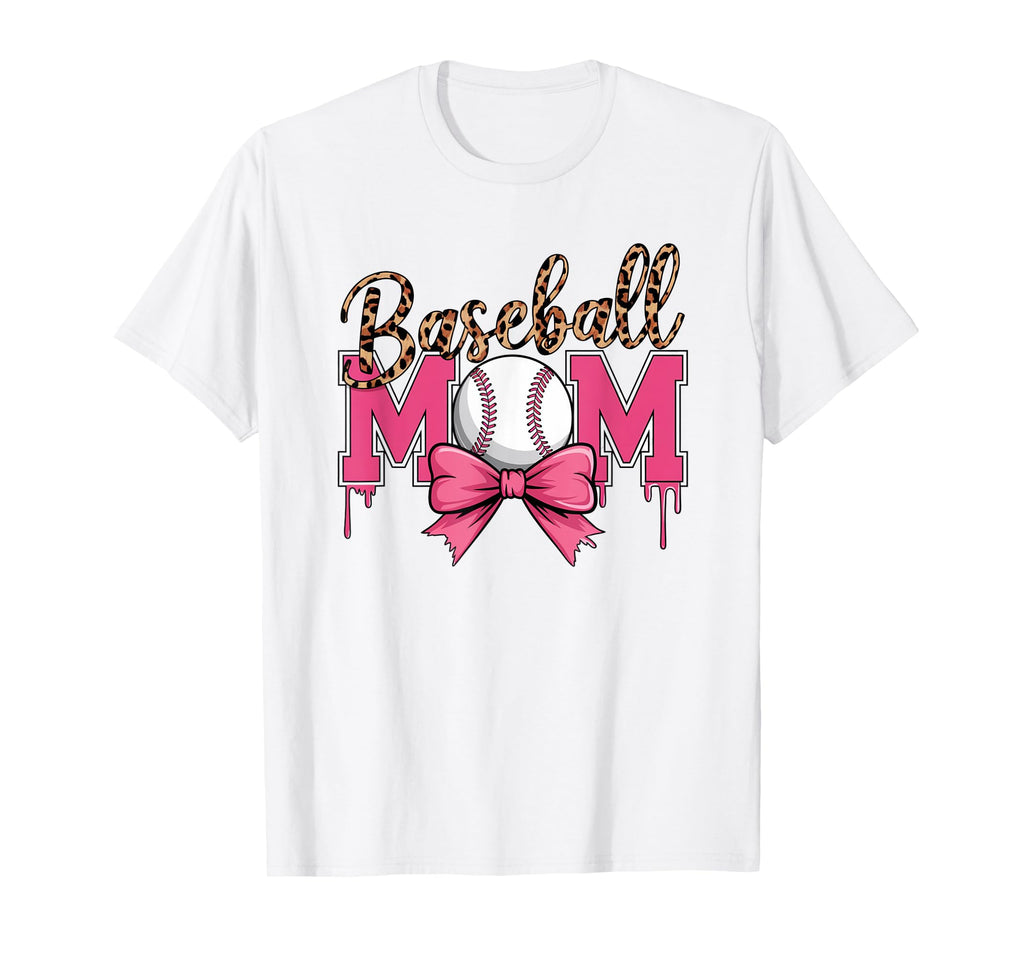 Baseball Mom Baseball Drip Coquette Bow T-Shirt - Unique Graphic for Adults - T-Shirt, Sweatshirt, Hoodie