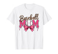 Baseball Mom Baseball Drip Coquette Bow T-Shirt - Unique Graphic for Adults - T-Shirt, Sweatshirt, Hoodie