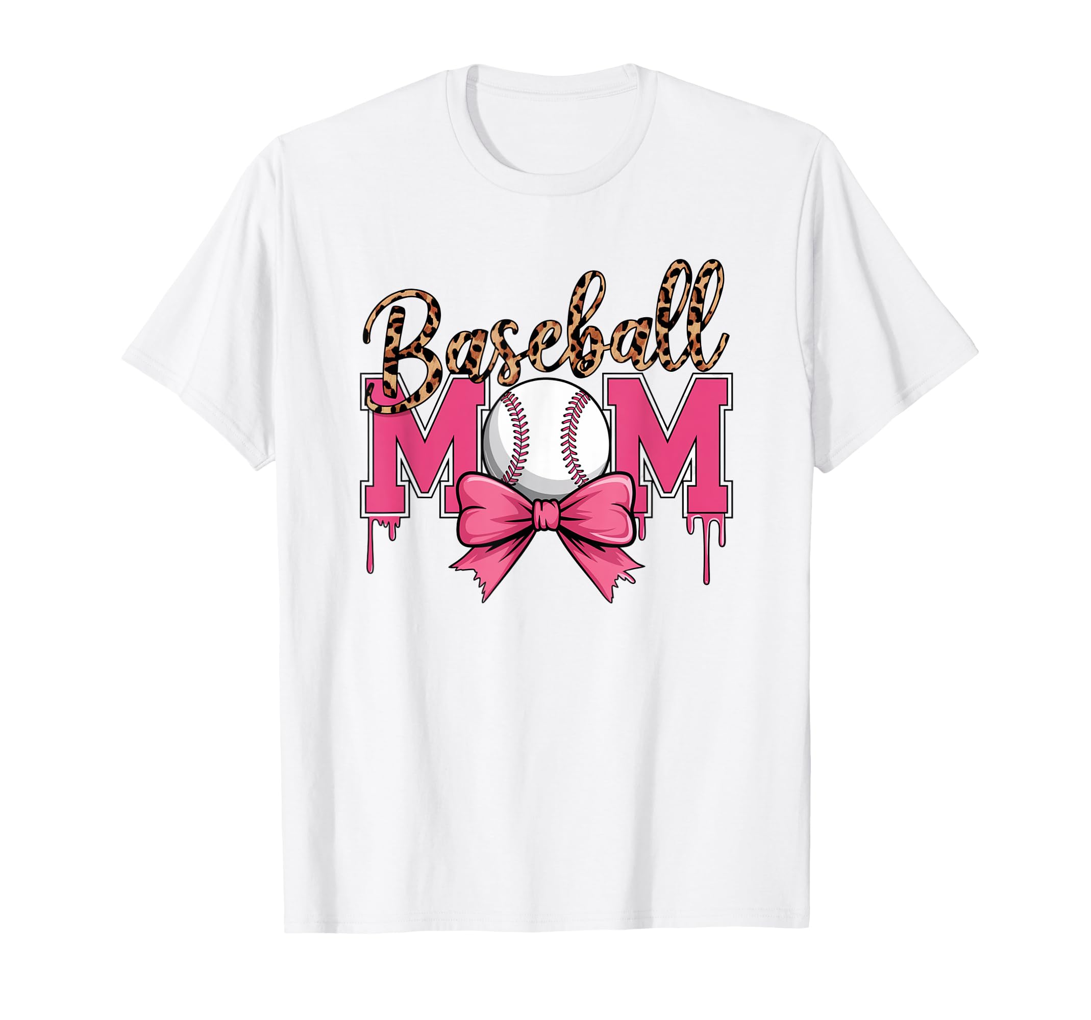 Baseball Mom Baseball Drip Coquette Bow T-Shirt - Unique Graphic for Adults - T-Shirt, Sweatshirt, Hoodie