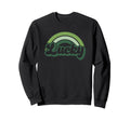 Lucky Green St Patricks Day Rainbow Sweatshirt - Custom Art Print Unisex - T-Shirt, Sweatshirt, Hoodie