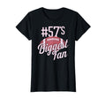 Number 57 Biggest Fan Football Mom T-Shirt - Unique Graphic Men Women - T-Shirt, Sweatshirt, Hoodie