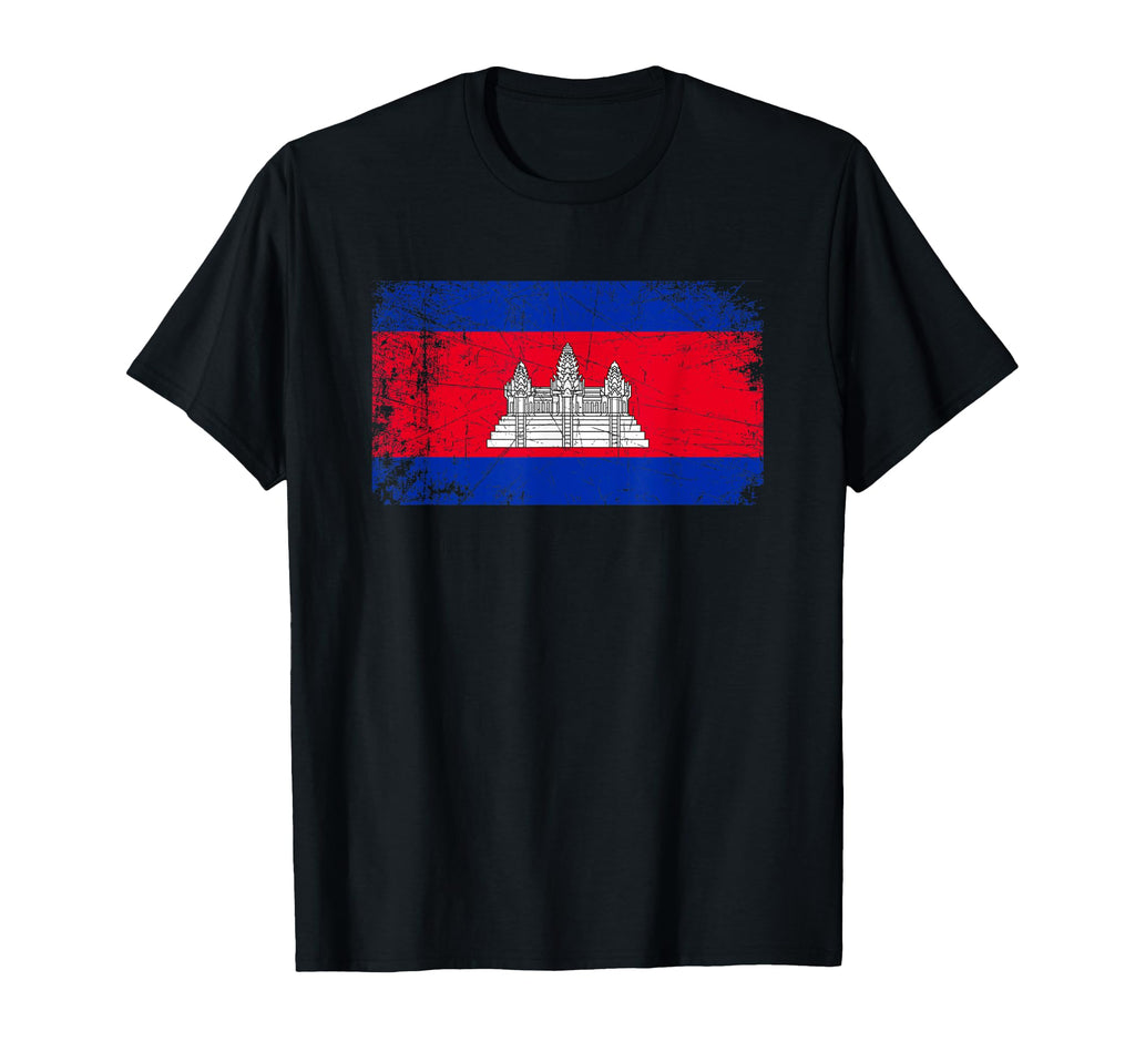 Made Cambodia Cambodian Flag Gift T-Shirt - Aesthetic Graphic Unisex - T-Shirt, Sweatshirt, Hoodie